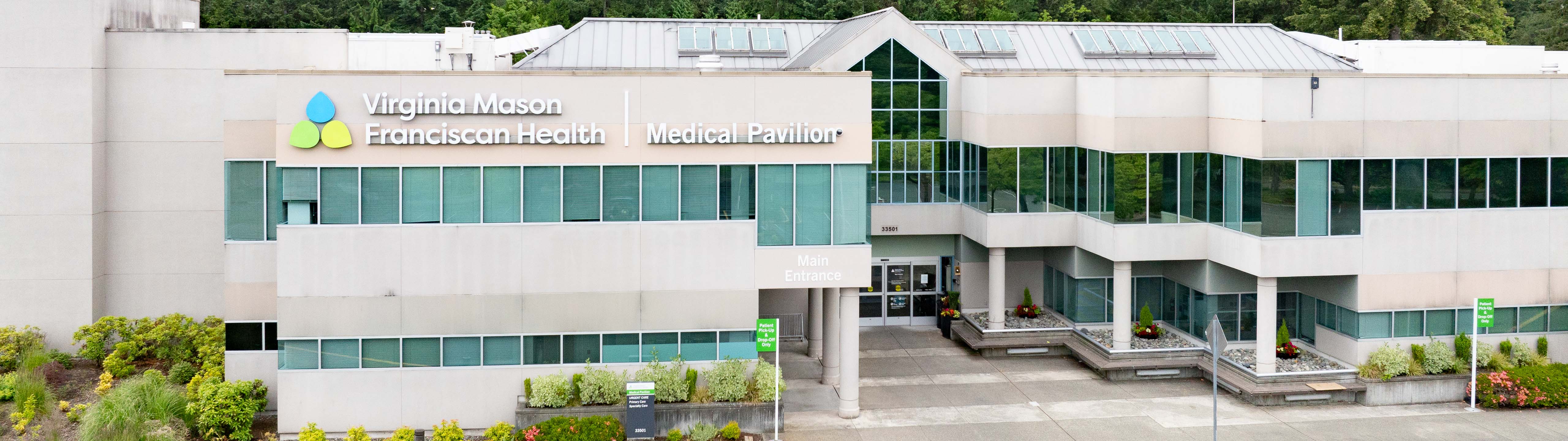 Exterior front view of Outpatient Therapy at Virginia Mason Franciscan Health Medical Pavilion