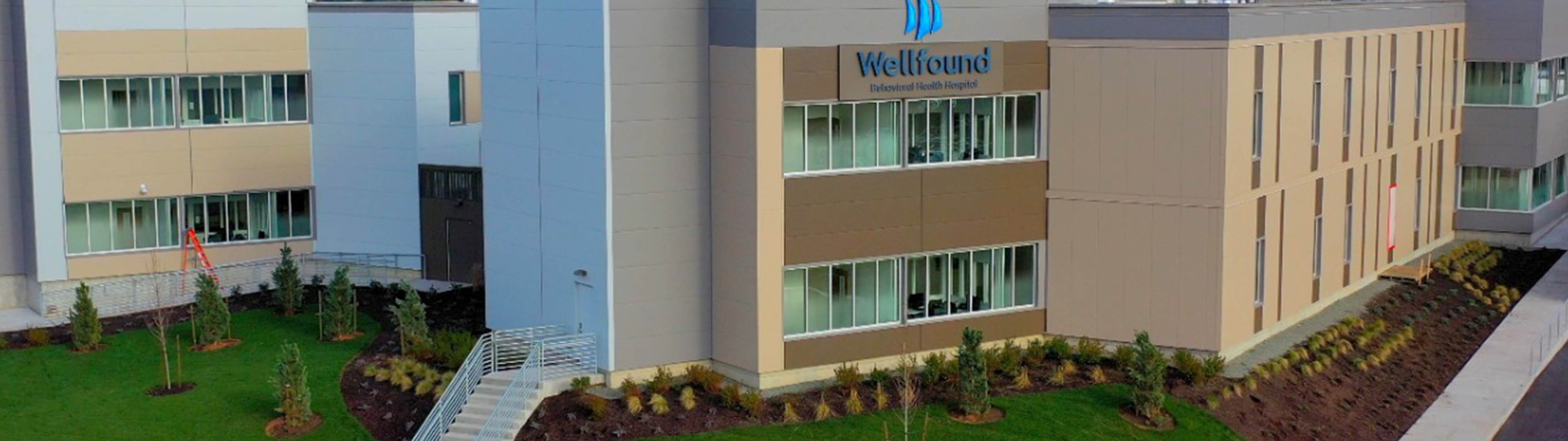 Exterior front view of Wellfound Behavioral Health Hospital